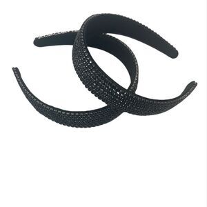 Rhinestone Black Headband  